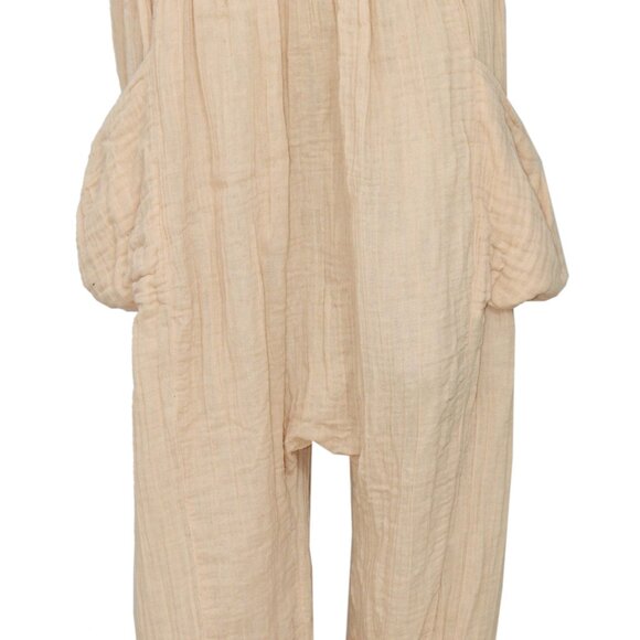 Free People Walk On Fire Pant Pull On Endless Summer Smocked L - Picture 3 of 5